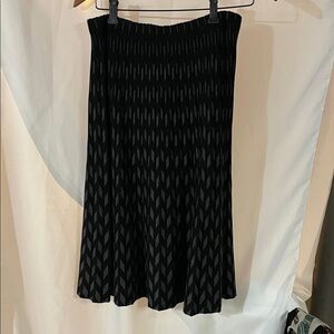 Milano Black Patterned Skater Skirt